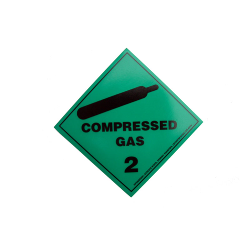 Compressed Gas Label - Sticker